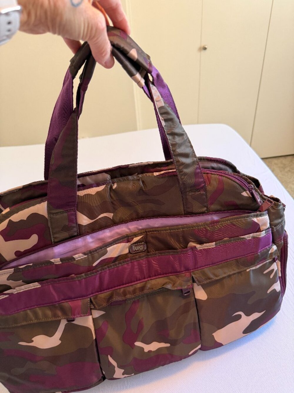 Lug Airbus 2 Duffel Bag - Purple / Cream Camo